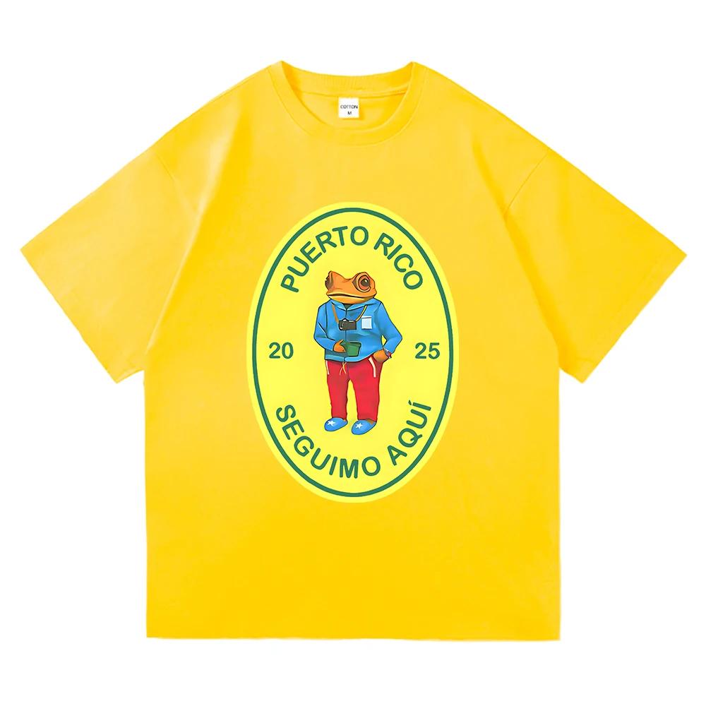 Bad Bunny T-Shirt 2025 Mode Herren/Damen Vintage Lustig Frosch Debí Tirar Más Fotos T-Shirt DeBÍ TiRAR MáS FOToS T-Shirts 3XL yellow
