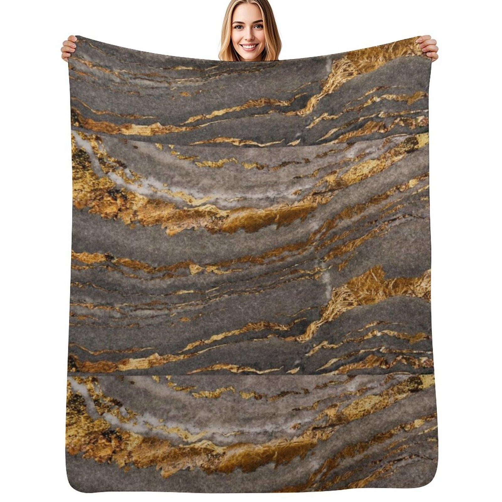 Fields of Gold Throw Blanket Plush Fuzzy Cozy Blanket for Couch Sofa Size: 75*100cm, Weight: 230 GSM