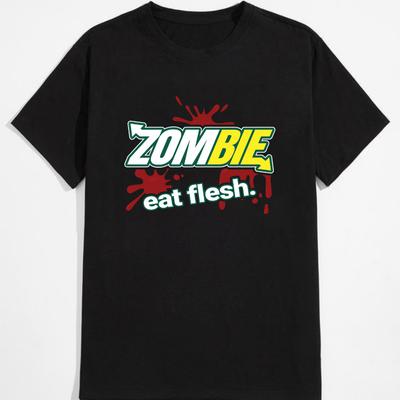 New Limited Zombie Eat Flesh Unisex Graphic Tshirt