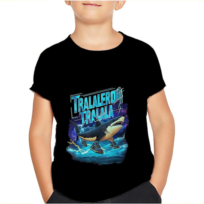 Tung Tung Tung Sahur Meme T-Shirts Bombardiro Crocodilo Kids Boys Girls Tee Tralalero Tralala Short Sleeve T Shirts Tops