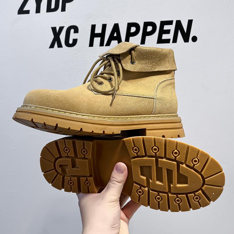 Autumn and winter new fashion trend British style round head platform Martin boots rhubarb couple boots 8261-R