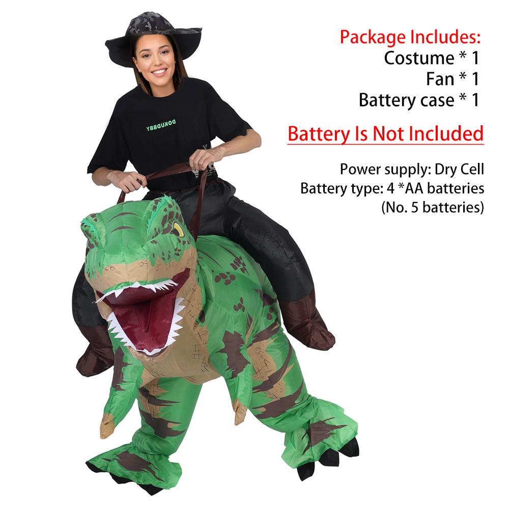 Надувной костюм Динозавра Тираннозавр Т-рекс для Взрослого, Надувной Фантазийный Костюм для Ролевых Игр, Карнавальный Маскарадный Костюм на Хэллоуин For 150-190cm