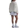 Nike Gestreifter Locker Geschnittener Einreihiger Langarm Strickpullover Damen Oberteile Weiß HJ0947-133