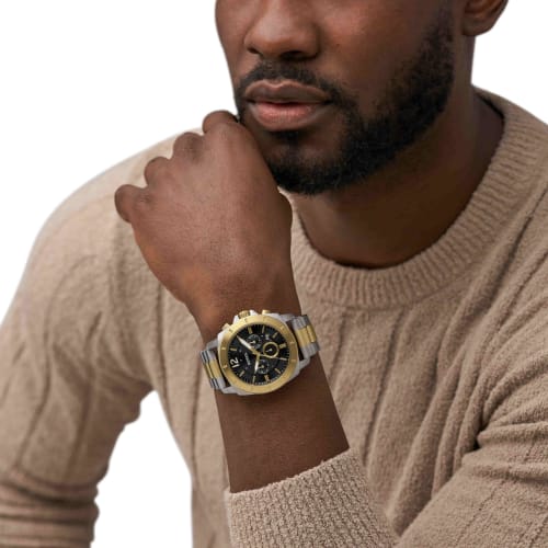 Fossil PRIVATEER BQ2815 Men's Watch, Silver & Gold