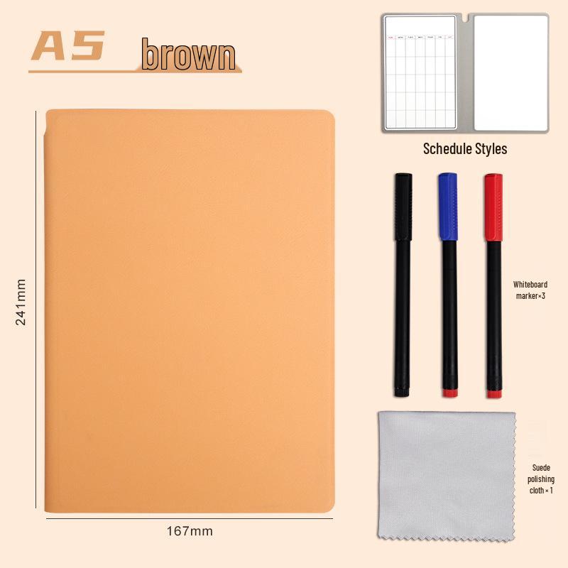 A4 Erasable Whiteboard Notebook: Portable A5 Writing & Memo Board for Learning and Drafting