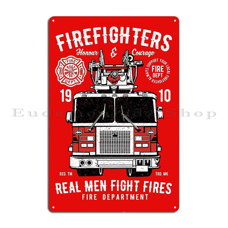 Firefighting Metal Plaque Poster Personalized Wall Cave Decoration Classic Cinema Tin Sign Poster