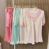 Women's Pajamas with Slight Flaws At a Loss New Arrival Women's Flavor Spring & Fall Middle Year Ladieswear Thin Slimming Ice Silk Spring