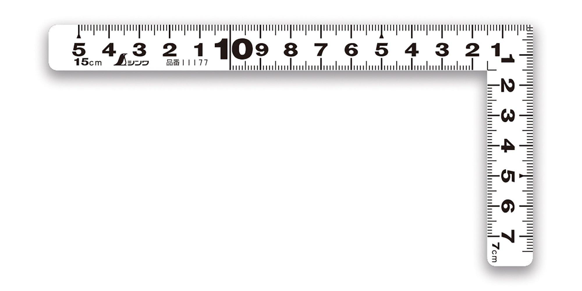 

Shinwa Sokutei Curved Ruler Flat Pita White Sun Combined Scale 11177 15cm/5