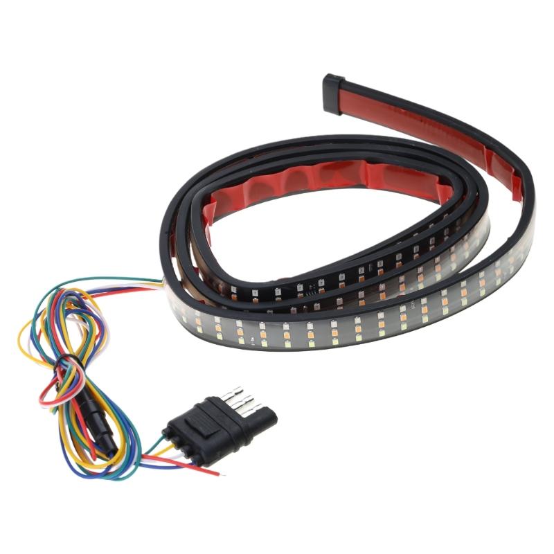 

60in Tailgate Triple Row LED Strip Bar Truck Stop Brake Turn Signal Tail Light Atmosphere Decoration Multi-purpose Auto 1