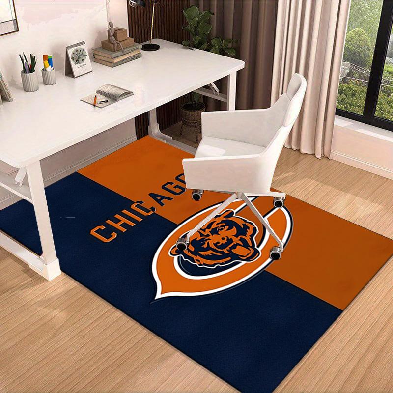 Chicago Bears Logo Area Rug for Office, Chair Rug, Decorative Carpet Livingroom Mat, Large Size Fan Gifts Christmas Gifts