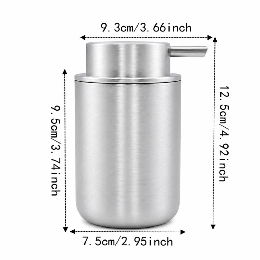 Dispenser per Sapone in Acciaio Inossidabile a Prova di Perdite 160ml Contenitore per Sapone da Piatti Dispenser per Sapone per le Mani Bagno