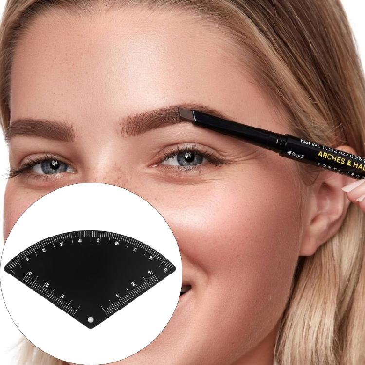 Ergonomic Brow Shaping Rulers with Clear Marking & Symmetry Indicators Accuracy For Easy Makeup Application