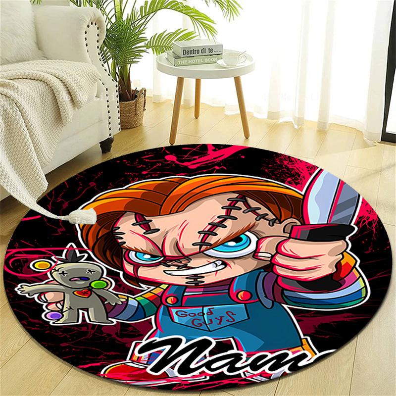 Personalized C-Chucky Round Chair Office Rug - Perfect for Mat, Office Chair & More - Ideal Gift for Birthdays and Holidays