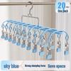 24-Clip Multi-functional Drying Rack: Windproof Hanger for Underwear, Socks, and Baby Clothes.