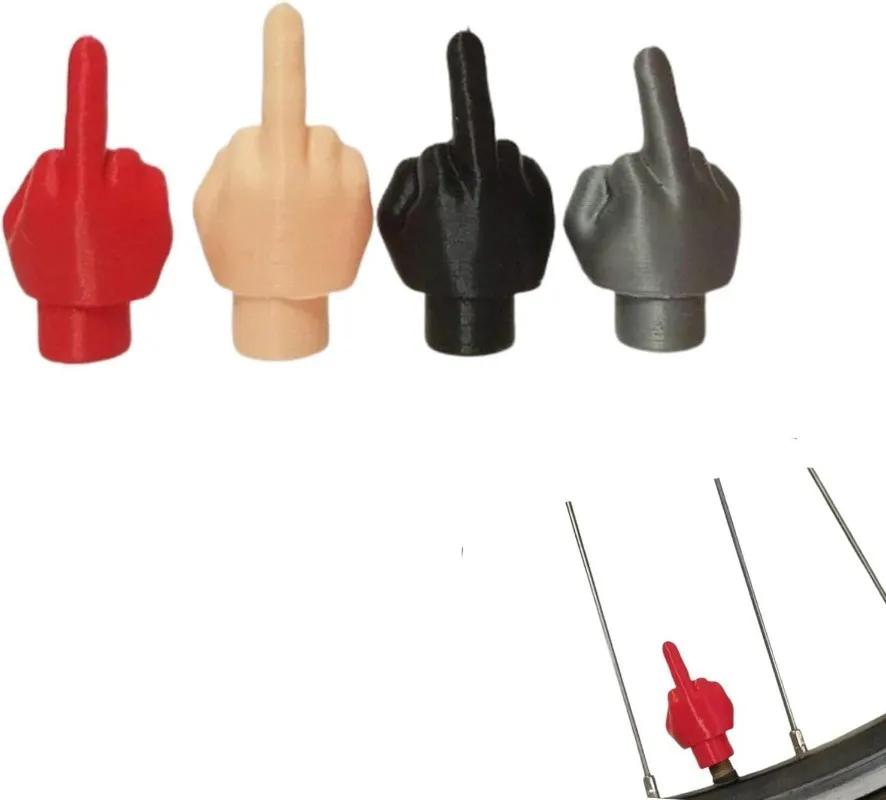 Middle Finger Tire Valve Cap Car Motorcycle Styling Decor Wheel Nozzle Dustproof Waterproof Tyre Valve Stem Caps Accessories