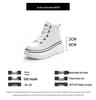 Women's High Top Cowhide Platform Sneakers - Autumn Breathable Casual White Shoes