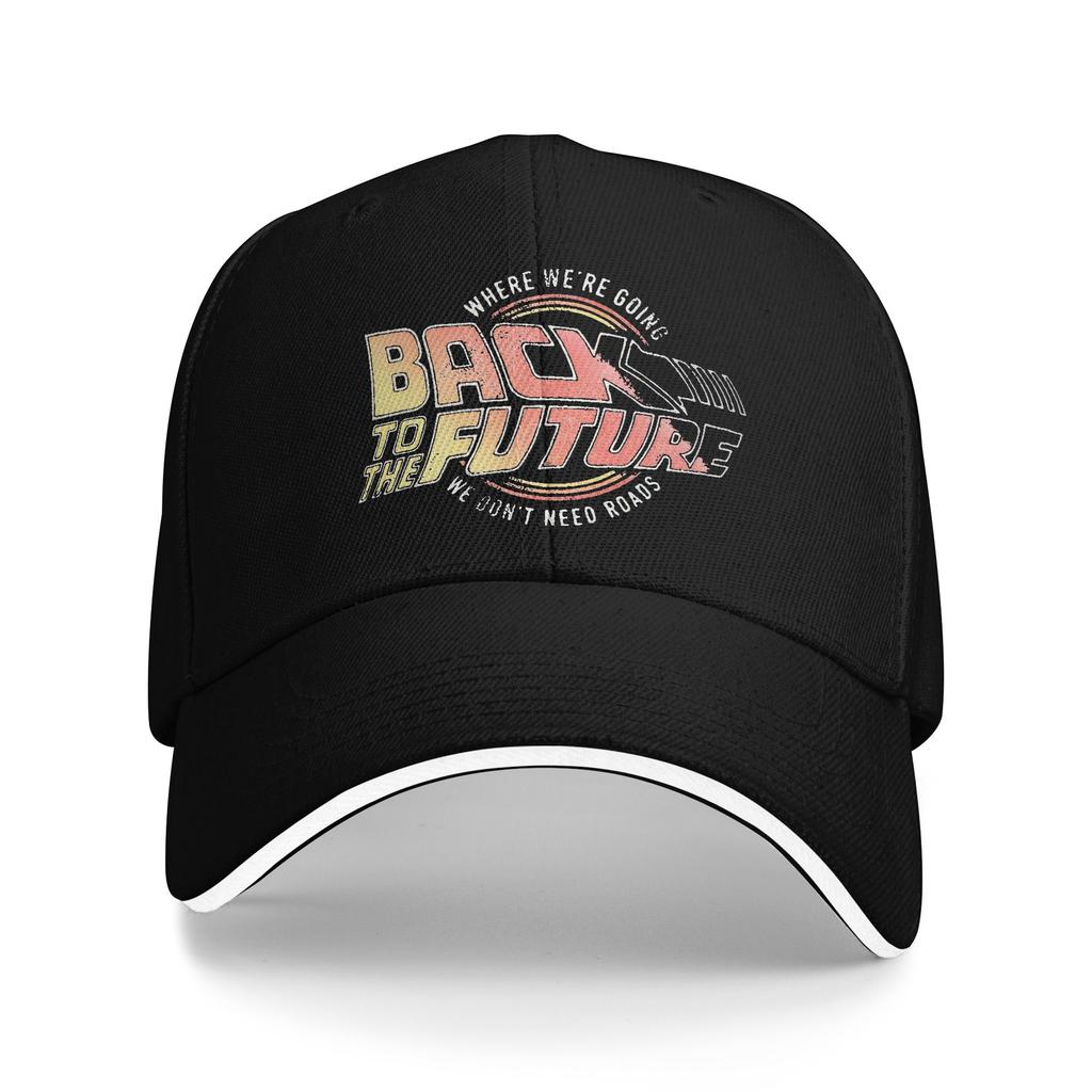 Back To The Future Retro Movie Sandwich Caps Unisex Women Vintage Time Travel Caps Golf Hats Breathable Baseball Cap Summer