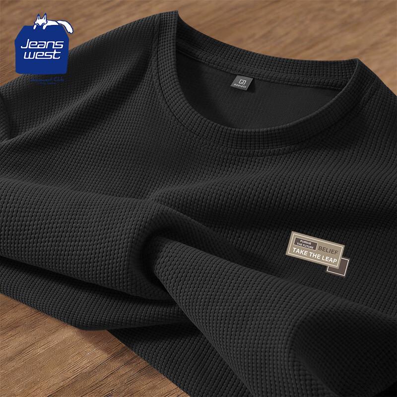 

JEANSWEST CLUB Men s Waffle Knit Long Sleeve T-Shirt 2XL