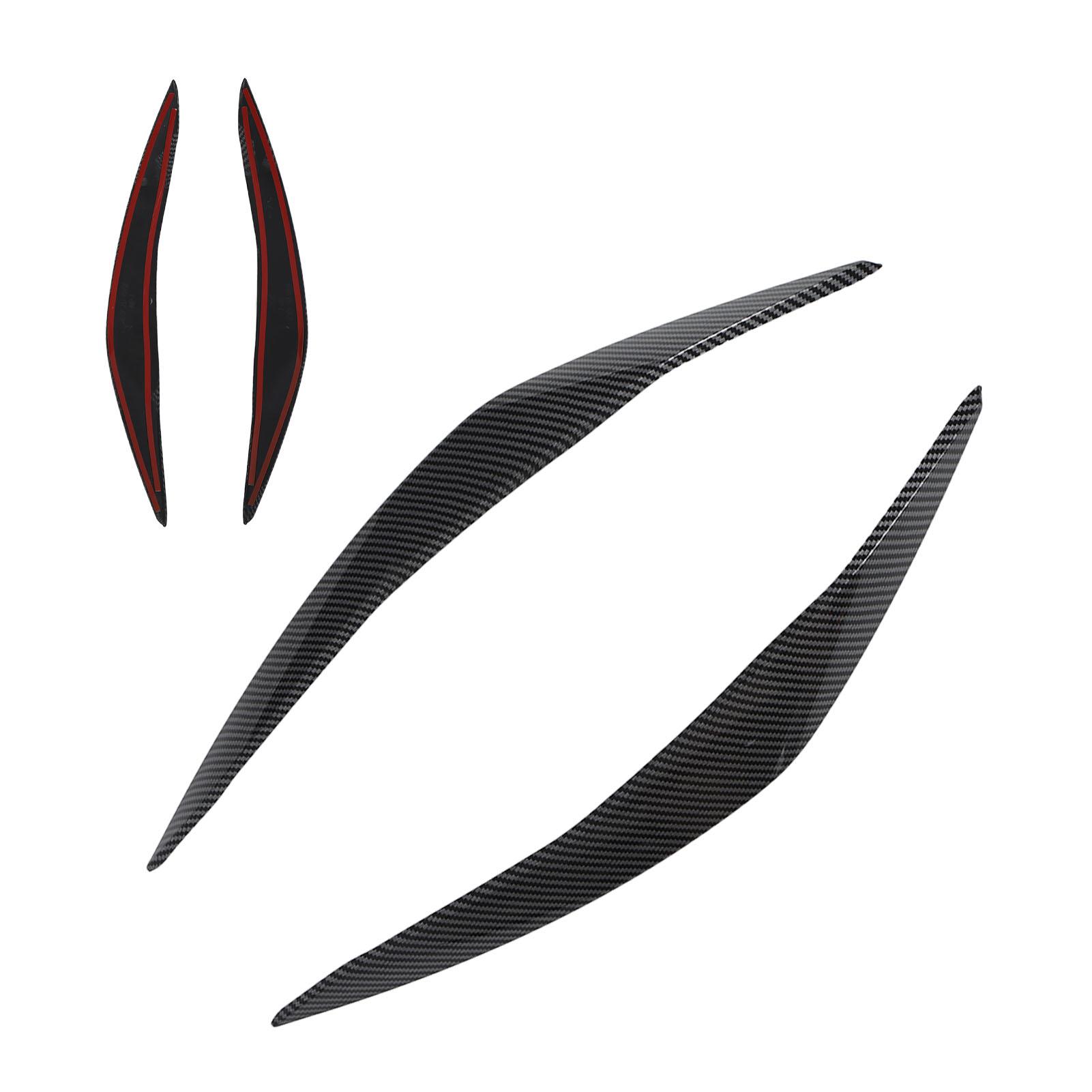 

2 Pcs Headlight Eyebrow Left Right Front Light Eyelid Cover Trim for 5 Series F10 Pre‑LCI 2010 to 2013