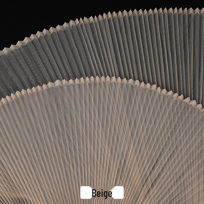 

Ткань для свадебного декора ручной работы в стиле выпускного - жесткая сетка с крупными и мелкими складками гармошкой Cream Yellow (1 meter stretched)