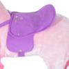 Rocking Horse for Children 2+ Years with 4 Wheels, Realistic Sounds and Footrest, 65x28x75 Cm, Pink