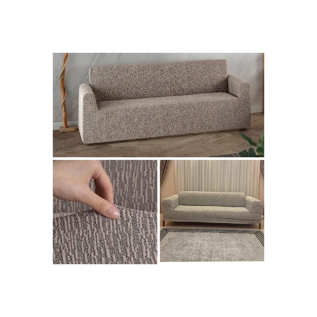 Jacquard-3-Sitzer-Sofabezug, Schlafsofa-Sofabezug (Produktinhalt 1Stk) grau