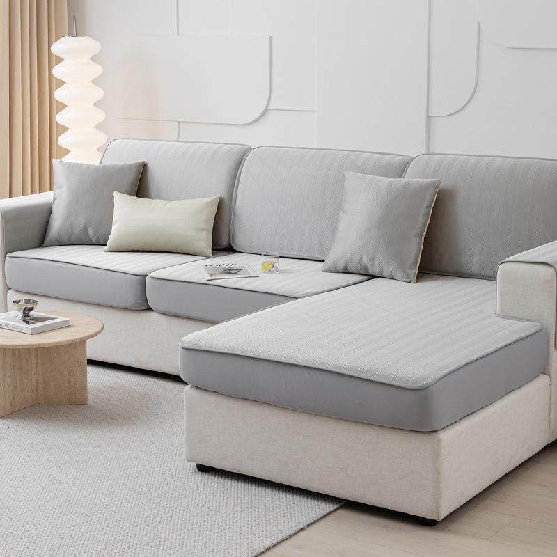 

Летний моющийся чехол для дивана из искусственного шелка, универсальный, современный, простой, новый чехол для дивана с узором «елочка», универсальный для всех сезонов 60*60