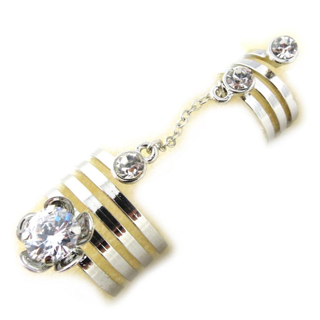 Sølv-hvit 'Cléopatra' designerring