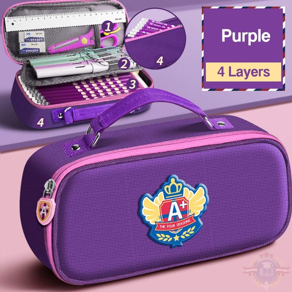 Large Capacity Pencil Case Canvas Stationery Bag Creative Pen Box  Gift