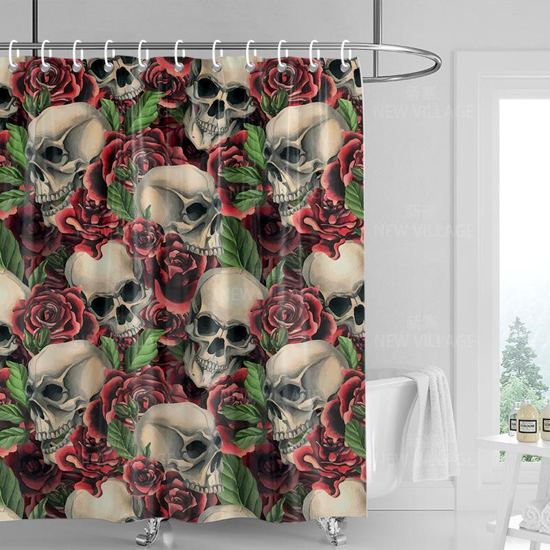 

Home shower curtains bathroom Decora waterproof fabric non-slip bathmat water absorption curtain Modern nordic geometric boho 90x180cm