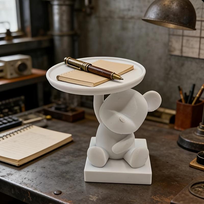 1PC Cute Bear Trinket Dish – Multifunctional Small Storage Organizer for Desk, Nightstand – Adorable Home Decor & Birthday Gift