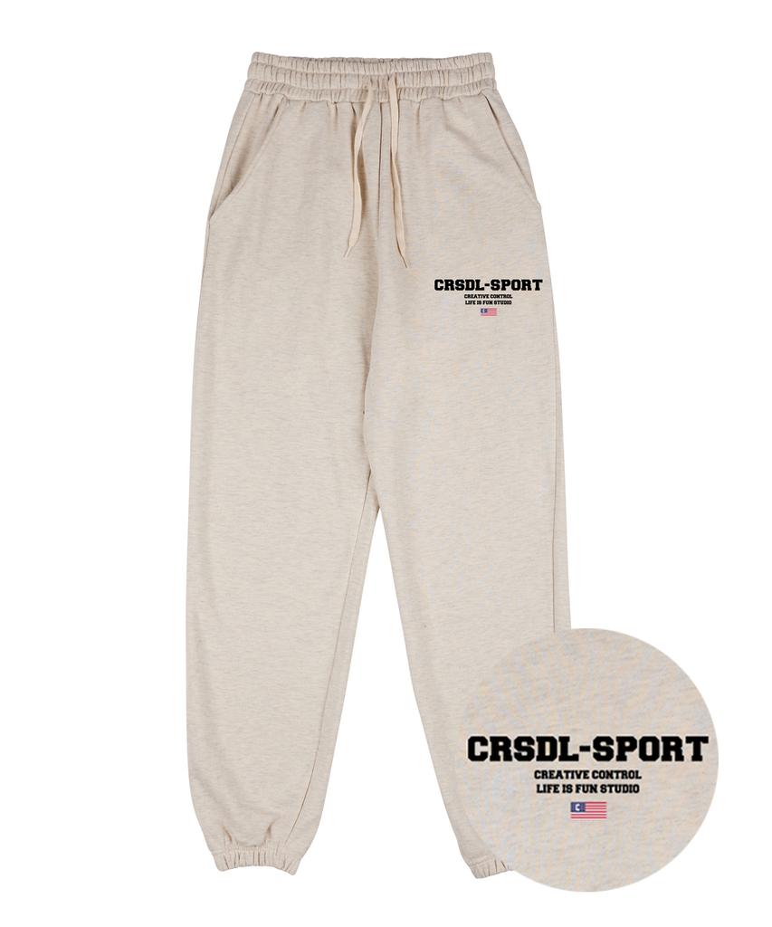 CREAM SODA LAB Crsdel Sports Jogger Pants Oatmeal