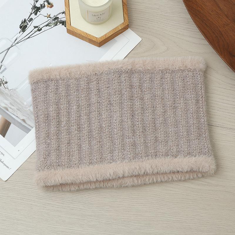 Autumn and Winter Casual Bright Diamond Rabbit Hair Mother Hat Versatile Plus Velvet Thickened Cold Proof Duck Tongue Cap Can Scarf Warm Set New