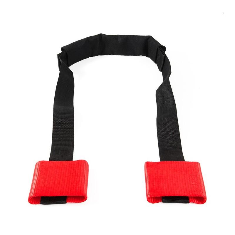 1PC Motorcycle Front Handlebar Strap Transport Bar Tie Down Strap Red Universal Red Nylon Webbing Straps Motorcycle Accessories