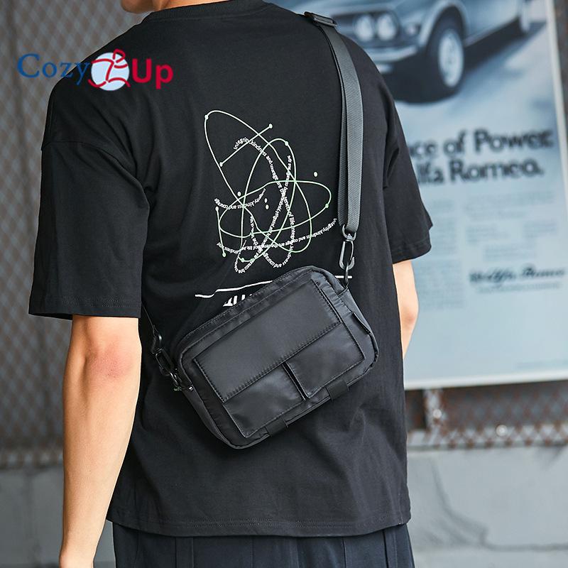 Men's Crossbody Bag Versatile Bag Lid Style Shoulder Bag Women's Casual Oxford Cloth Backpack