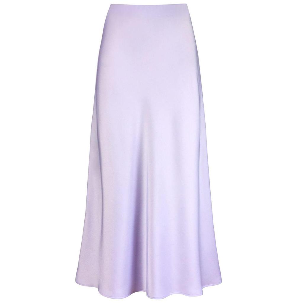 Gonna da Cocktail da Sera da Donna a Vita Alta Primavera ed Estate Gonne Lunghe Pieghettate in Raso Eleganti e di Carattere Gonne Maxi Chic