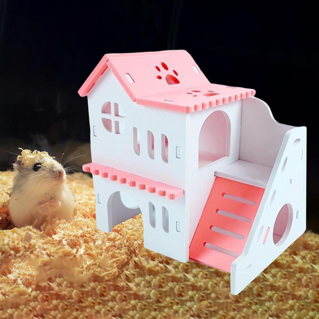 Deluxe Hamster Villa Hideaway with Climbing Structure