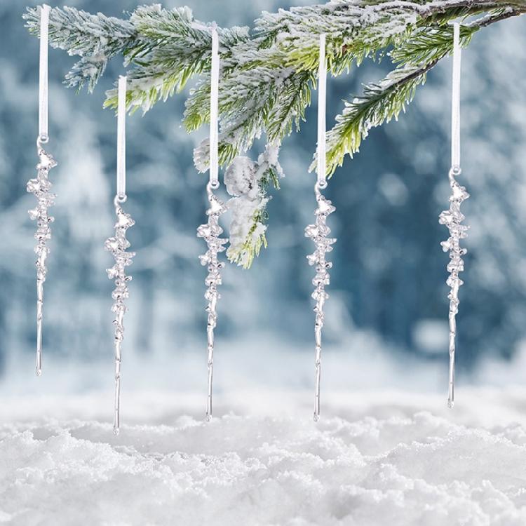 Additional Acrylic Ice Crystal Christmas Ornamentation Thin Permanent Decorative Pendants For Tree Boughs Gift Wrapping