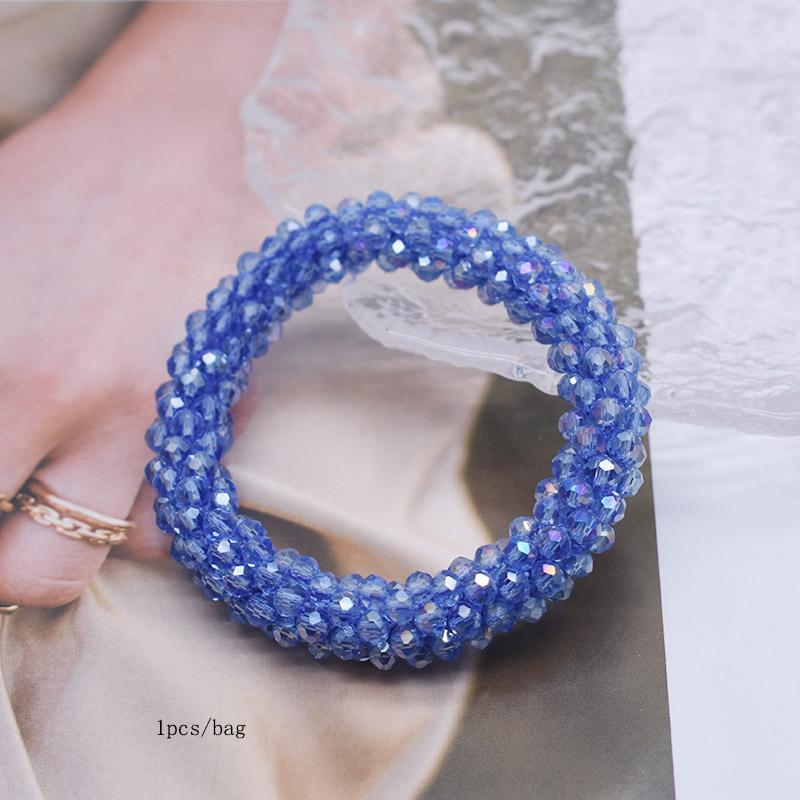 Trendy Bead Bracelet Elastic Handmade Strand Bracelets for Women Gift New Hair Accessory Glass Beads Bracelet