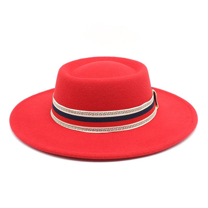 Big Brim Bump Dome Hat Woolen Top Hat Women'S Quarter British Retro Men'S Felt Hat French Jazz Hat