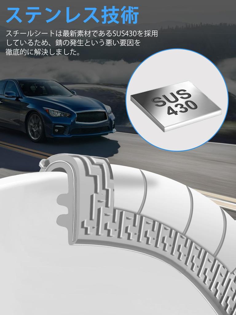 WyBright Door Edge Protector, Car Door Edge Molding [New for 2025, Made of SUS430 Stainless Steel] Includes Installation Tools, U-Shaped Door Molding