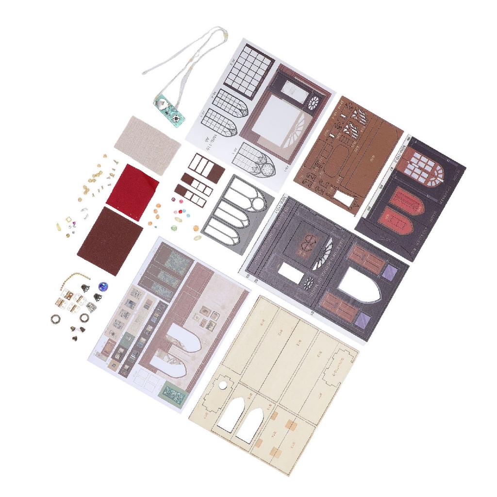 DIY Miniature Kit Ornament with LED Light Strip Innovative 3D Puzzle Handmade Assembly Mini House