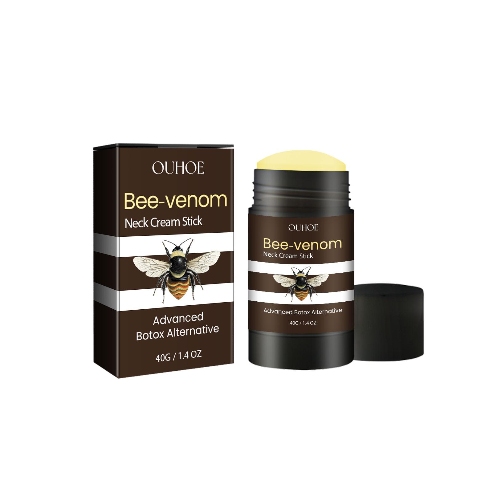 

OUHOE Bee Venom Neck Cream Stick, Reduces Neck Wrinkles, Moisturizes and Hydrates Neck Skin, Suitable for Neck Use, 40g