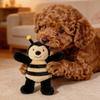 Peluche de Perro Juguete de Abeja Suave Relleno Chirriante Juguete para Masticar Interactivo Juguete para la Dentición de Cachorros para Perros Juego de Tire y Afloja Limpieza Dental Entretenimiento