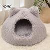 Warm Enclosed Hideaway for Indoor Cats Plush Cat Cave Bed, Hideaway, Fluffy Cozy Soft Pet Tent Burrow Bed Small Dogs Comfortable Nap Mat