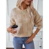 Rose Beauty A Leisure Pullover Sweater Women's Autumn and Winter New Loose Round Neck Sweater Top