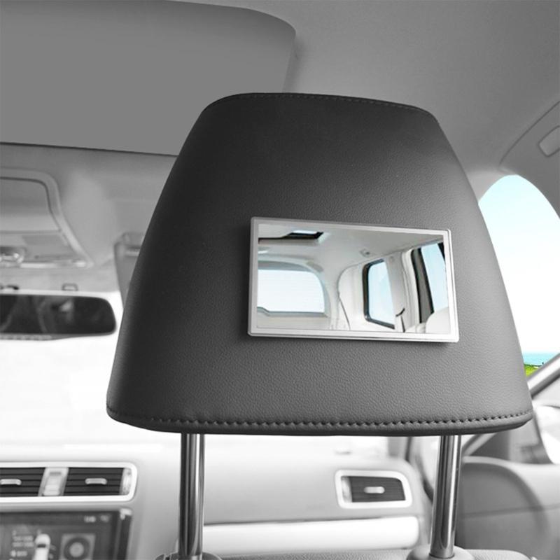 Premium Stainless Steel Car Sun Visors Mirror Shatterproof Design Adhesive Installation Universal for Vehicles