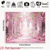 2D Sakura Flower Tunnel Backdrop Romantic Wedding Photography Background