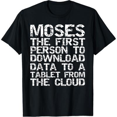 Camiseta de Moisés A Primeira Pessoa a Baixar para Tablet da Nuvem