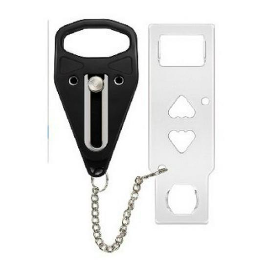 Upgraded Dual-Headed Portable Door Stopper - Anti-Theft Security Lock for Hotels and Single Travelers